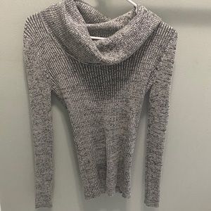 Medium gray ribbed and cowl neck sweater from Kohl’s